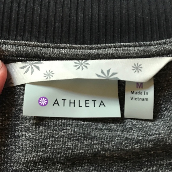 Athleta bomber jacket gray black size M - Picture 5 of 8
